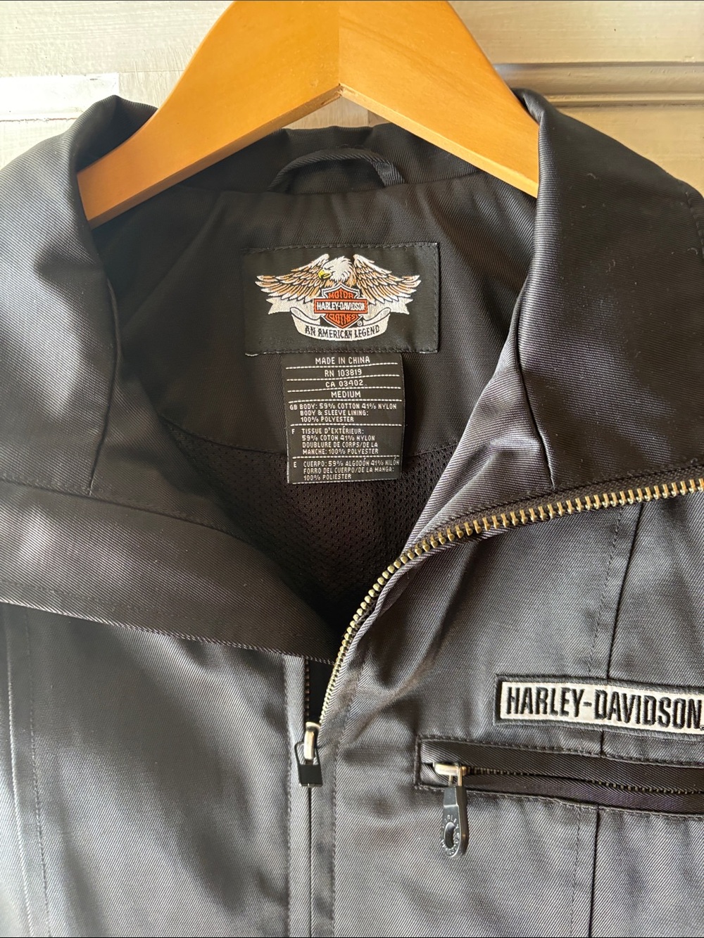 Harley-Davidson Black Nylon Jacket - Picture 2 of 16